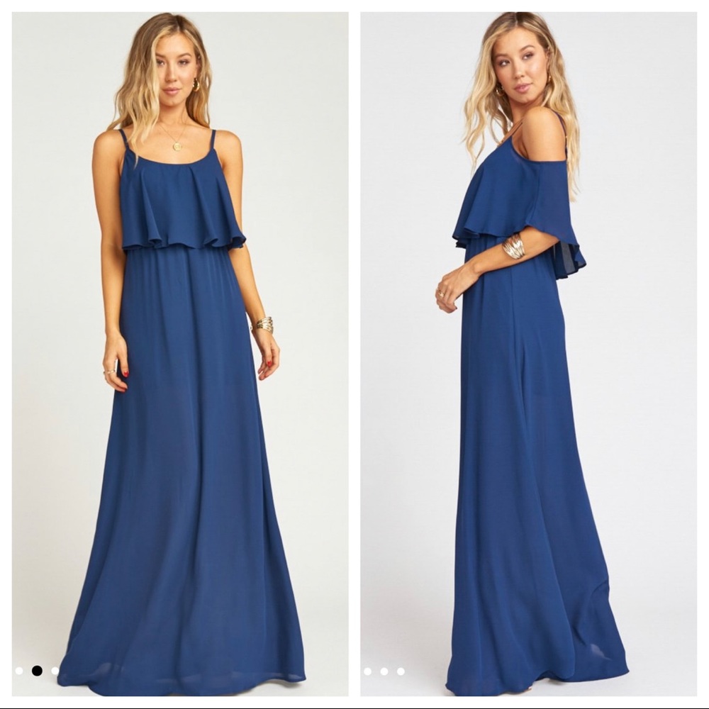 NWT Show Me Your MuMu Caitlin Ruffle Maxi Dress - Picture 1 of 10